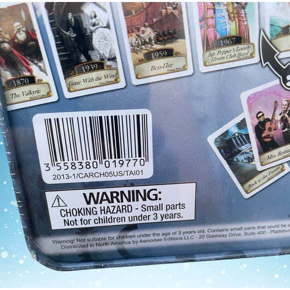 Timeline MUSIC & CINEMA Game Cards in Shrink Asmodee New Sealed Tin - Picture 4 of 5